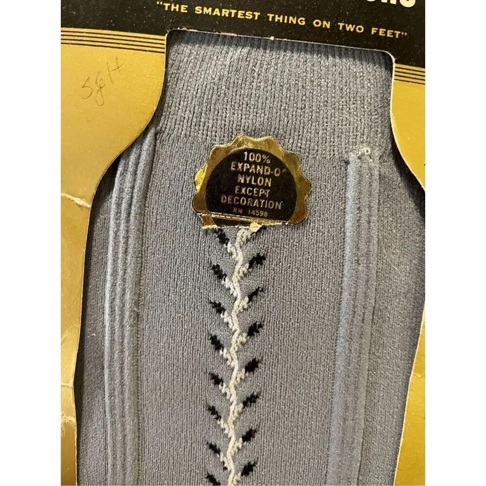 1950s Esquire Expand-O Socks Blue New Old Stock